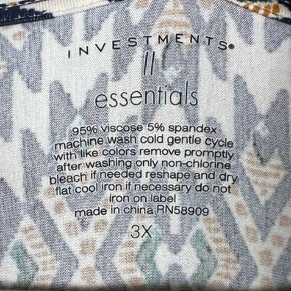 Investments II Essentials Womens Tunic Plus Size 3X - Picture 2 of 5